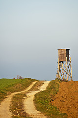 Image showing raised blind in evening sun