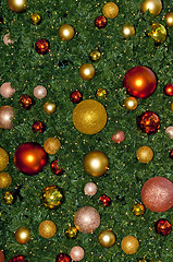 Image showing christmas tree with balls