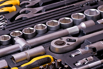 Image showing wrench socket tool box