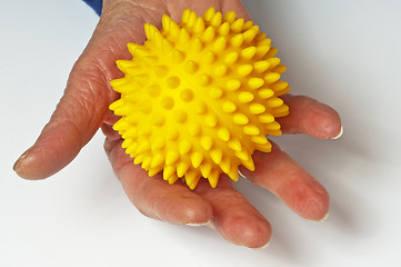 Image showing hand with massage ball