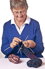 Image showing pensioneer knitting soxs