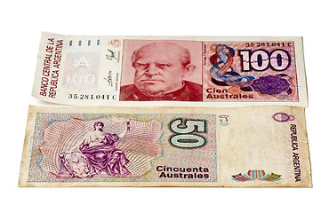 Image showing former money of Argentina