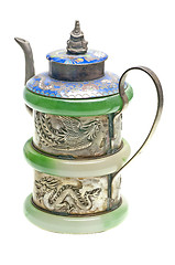 Image showing old chinese  teapot