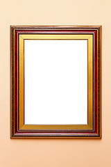 Image showing Frame red gold