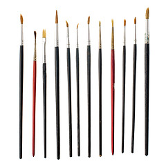 Image showing Used art brushes 