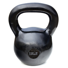 Image showing black shiny heavy kettlebell