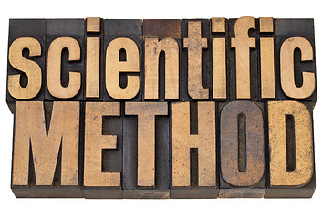 Image showing scientific method in wood type