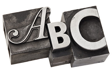 Image showing abc - first three alphabet letters