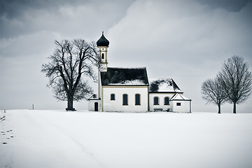 Image showing winter scenery church