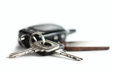 Image showing Car's keys on white background