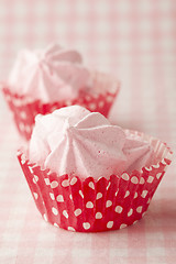 Image showing Pink meringue