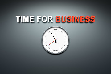 Image showing Time for business at the wall