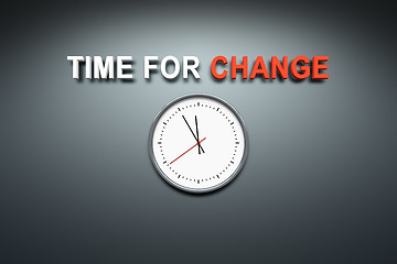 Image showing Time for change at the wall