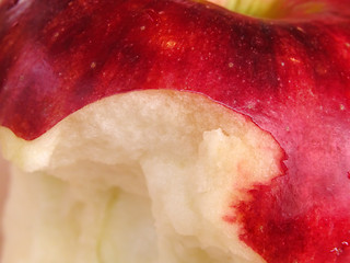 Image showing Apple with a bite missing