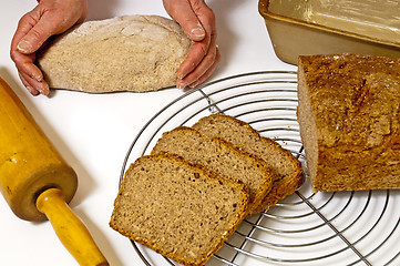 Image showing baking whole grain bread