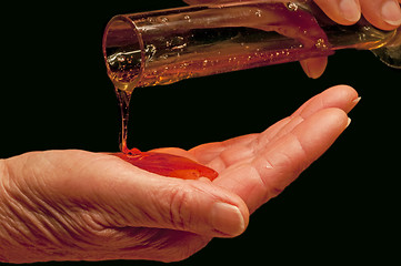Image showing hand with liquid soap