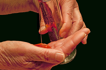 Image showing hand with liquid soap