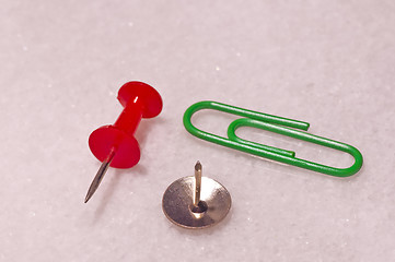 Image showing pin,thumbtack,paper-clip