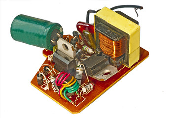 Image showing electronic of an energy saving lamp 