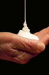 Image showing hand with bodylotion