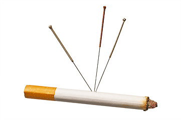 Image showing acupuncture to stop smoking