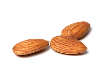Image showing Almonds isolated on white background