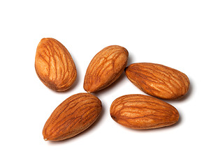 Image showing Almonds isolated on white background