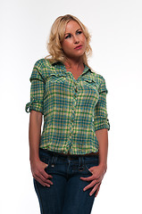 Image showing Green plaid