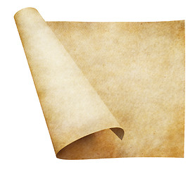 Image showing old parchment paper scroll