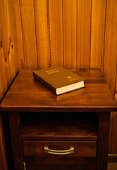 Image showing bible on bed side table