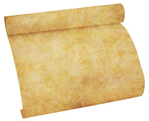 Image showing old parchment paper scroll