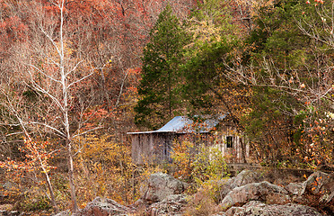 Image showing old settlers cabin in the forest