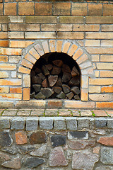 Image showing old fireplace background