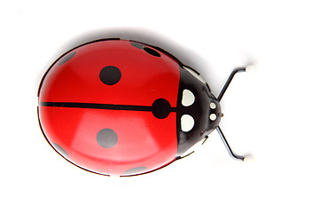 Image showing old red ladybird toy