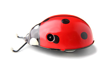 Image showing old red ladybird toy