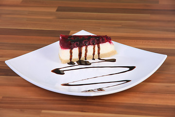 Image showing Piece of cake on the plate