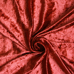 Image showing Terracotta velvet fabric background