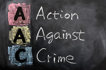 Image showing Acronym of AAC for Action against Crime