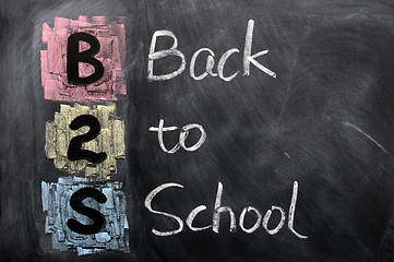 Image showing Acronym of B2S - Back to School