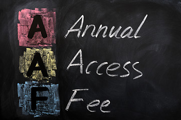 Image showing Acronym of AAF for Annual Access Fee