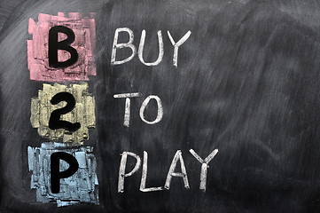 Image showing Acronym of B2P - Buy to Play