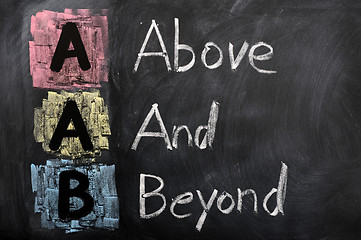 Image showing Acronym of AAB for Above and Beyond