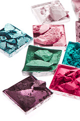 Image showing multicolored crushed eyeshadows