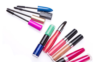 Image showing mascara set isolated