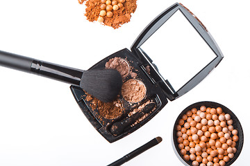 Image showing crushed compact eyeshadows