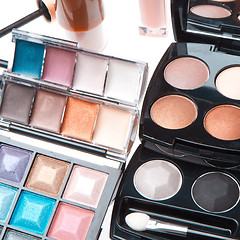 Image showing set of cosmetic makeup products