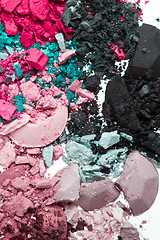 Image showing set of multicolor crushed eyeshadows