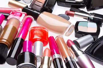 Image showing set of cosmetic makeup products