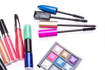 Image showing makeup set isolated