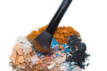 Image showing set of multicolor crushed eyeshadows